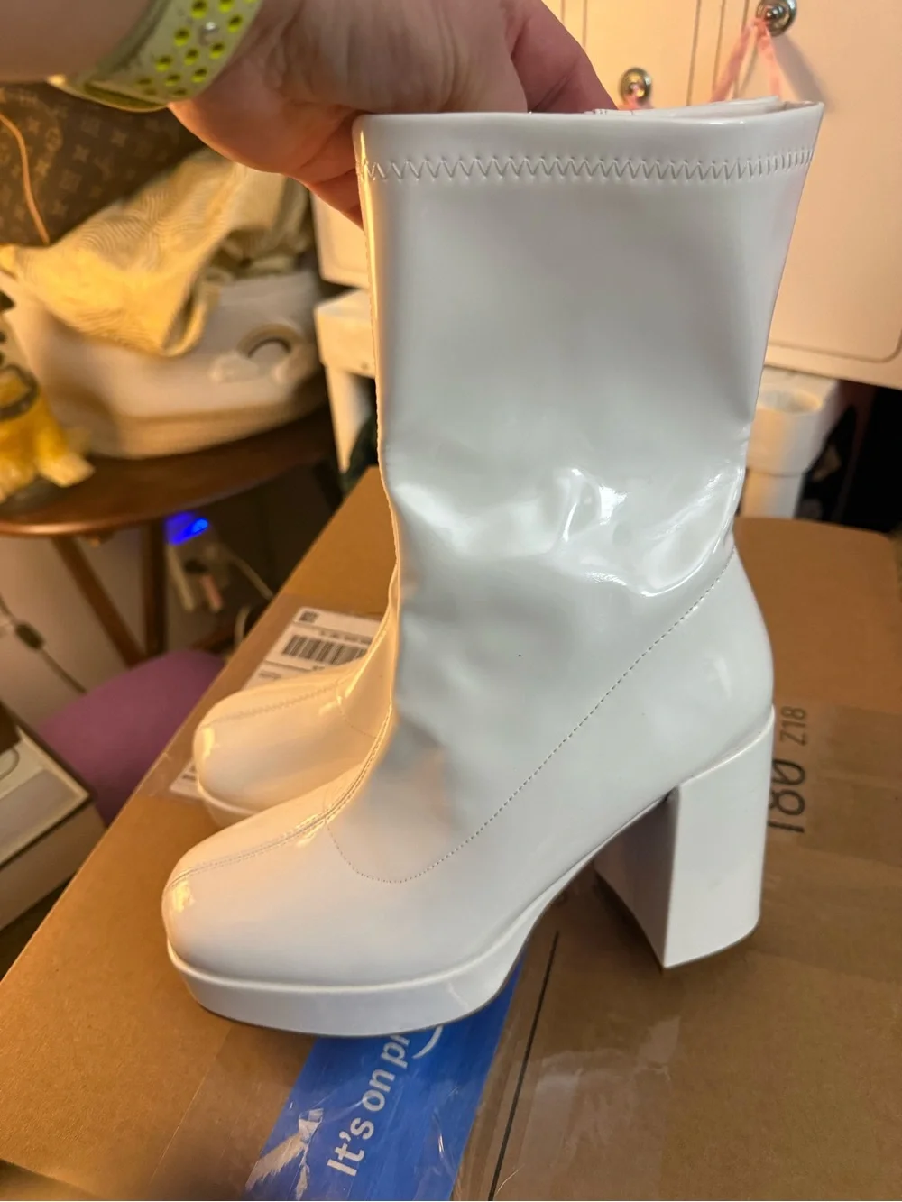 Dream Pairs Y2K Platform Mid-Calf Gogo Boots Size 7